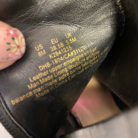 DKNY | Leather Black‎ Bootie Heel Toe Peek 8 - Picture 7 of 7